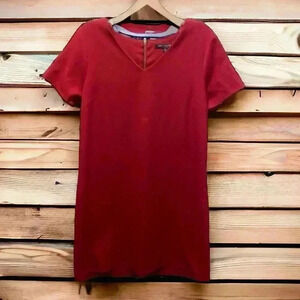 One Love Red V-Neck Shift Dress Women’s Size Large | Classic & Versatile